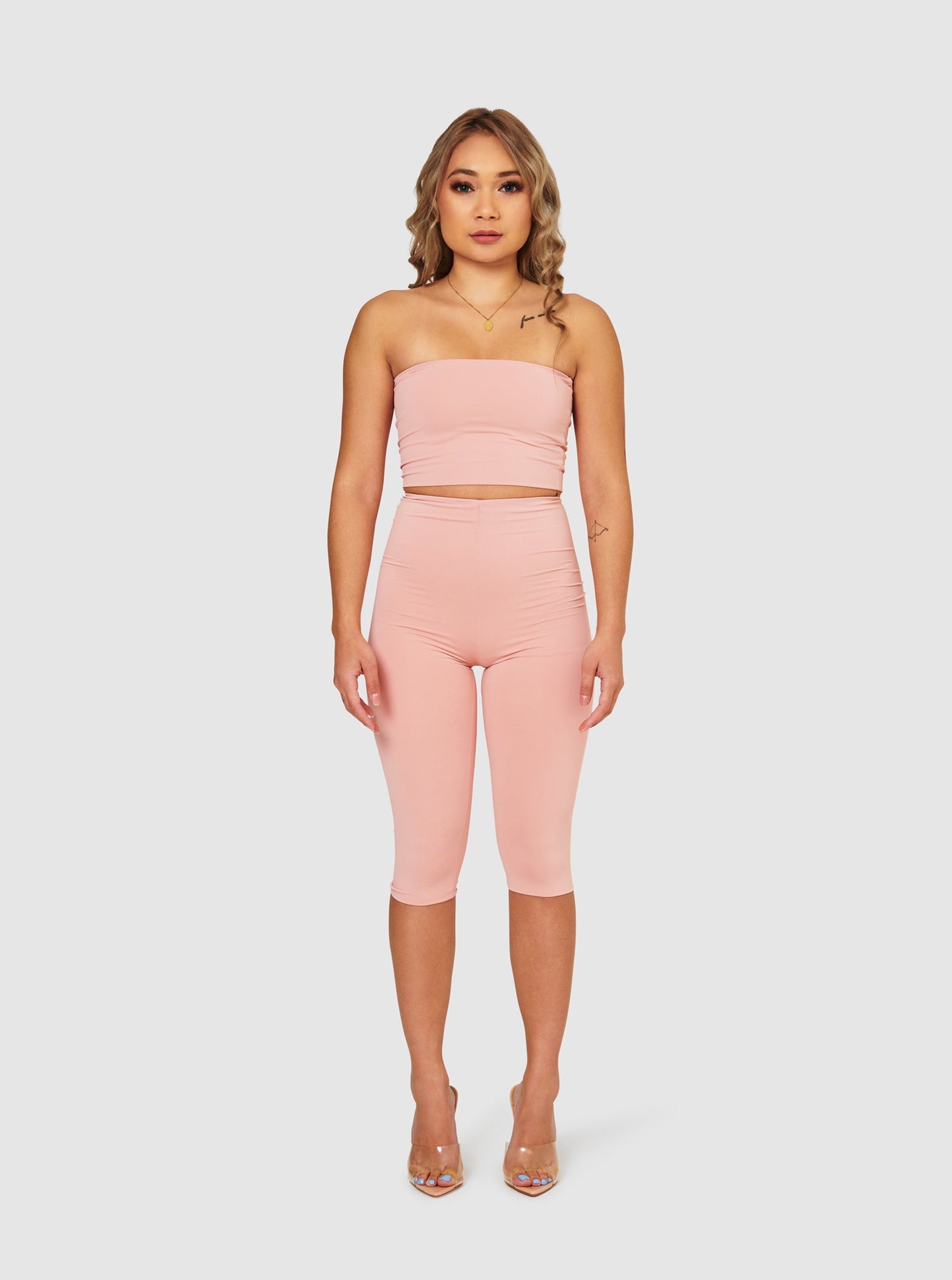 The Bettina Crop Leggings - Pink Amethyst
