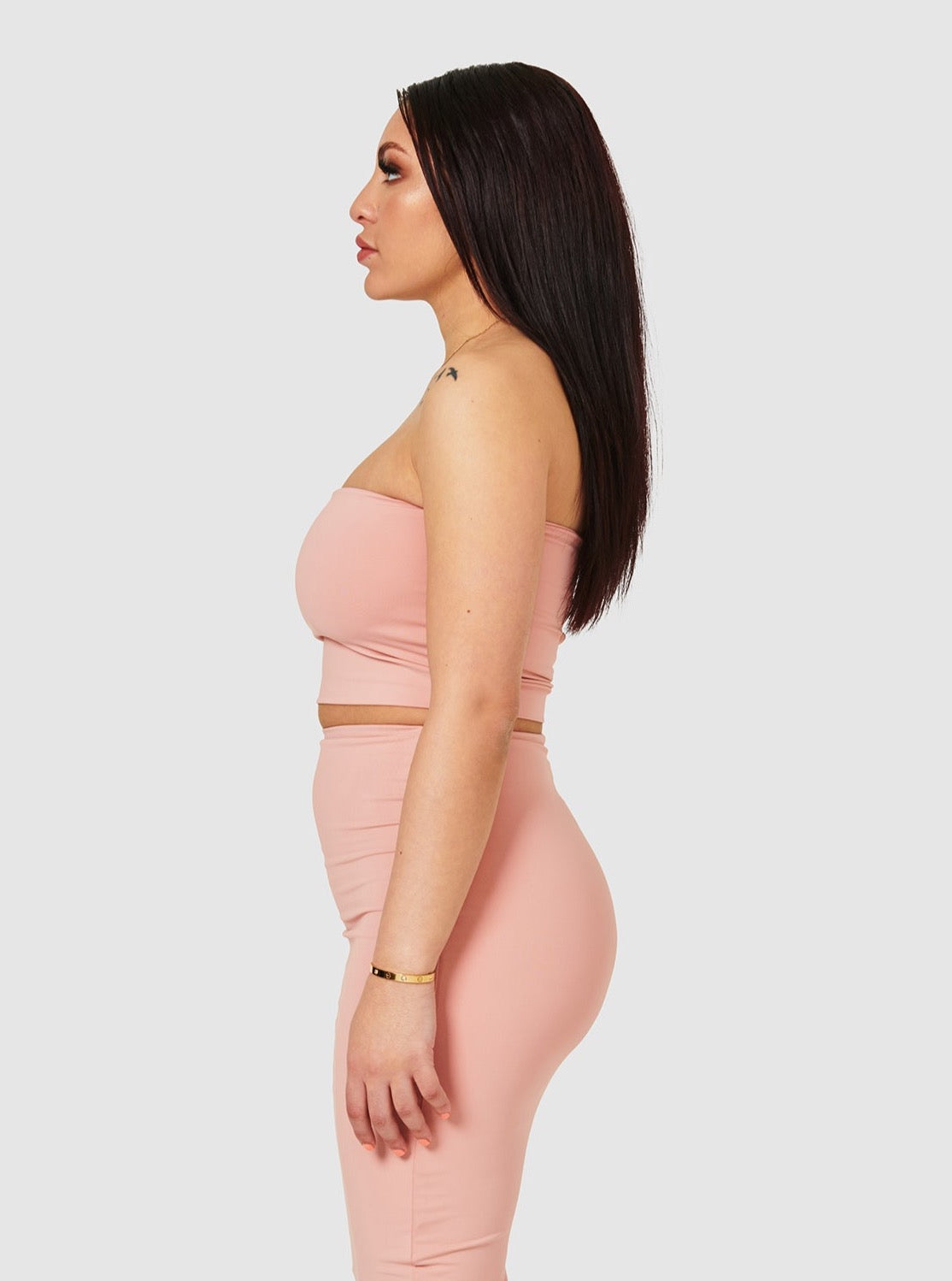 The Burcu Crop Bandeau - Pink Amethyst