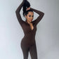 The Elle Jumpsuit - Hazelnut Latte