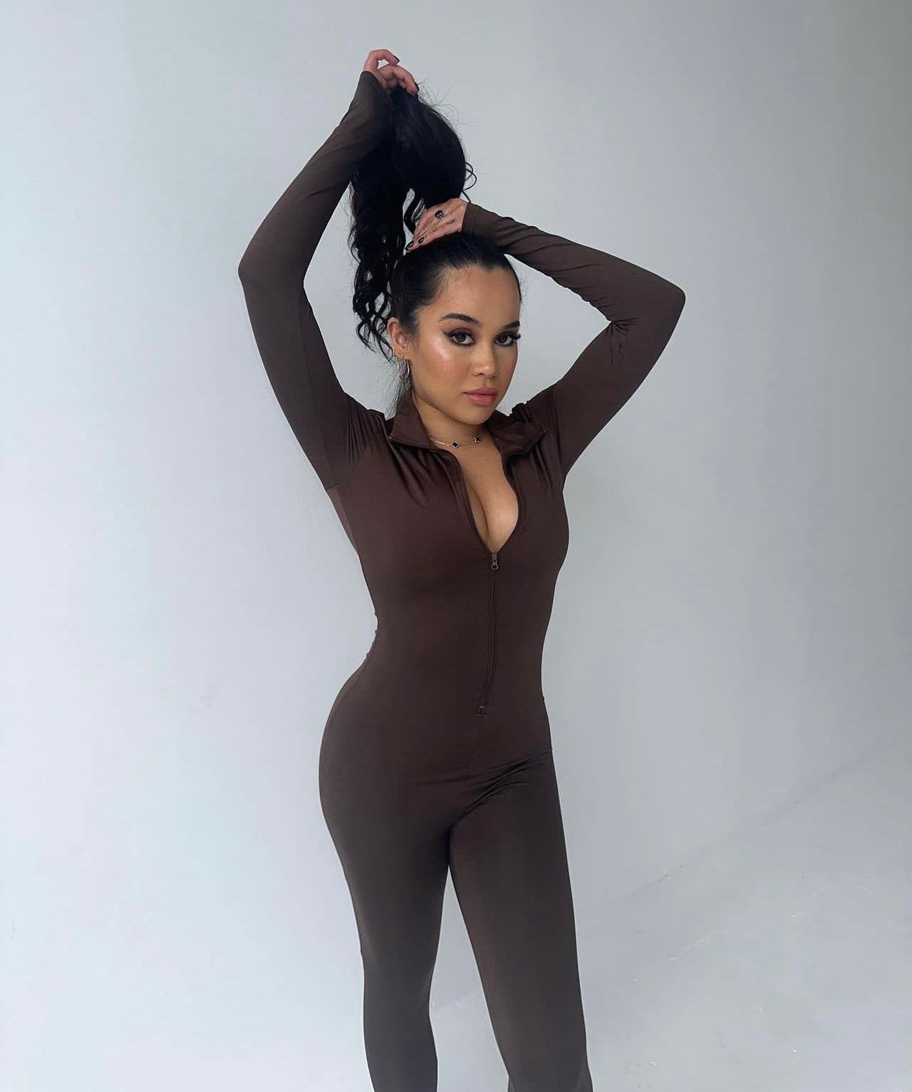 The Elle Jumpsuit - Hazelnut Latte
