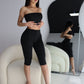 The Bettina Crop Leggings - Black Liquorice