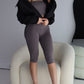 The Bettina Crop Leggings - Shark Grey