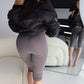 The Bettina Crop Leggings - Shark Grey