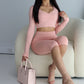 The Bettina Crop Leggings - Pink Amethyst
