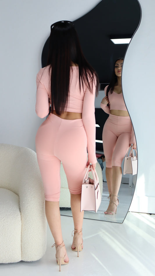 The Bettina Crop Leggings - Pink Amethyst