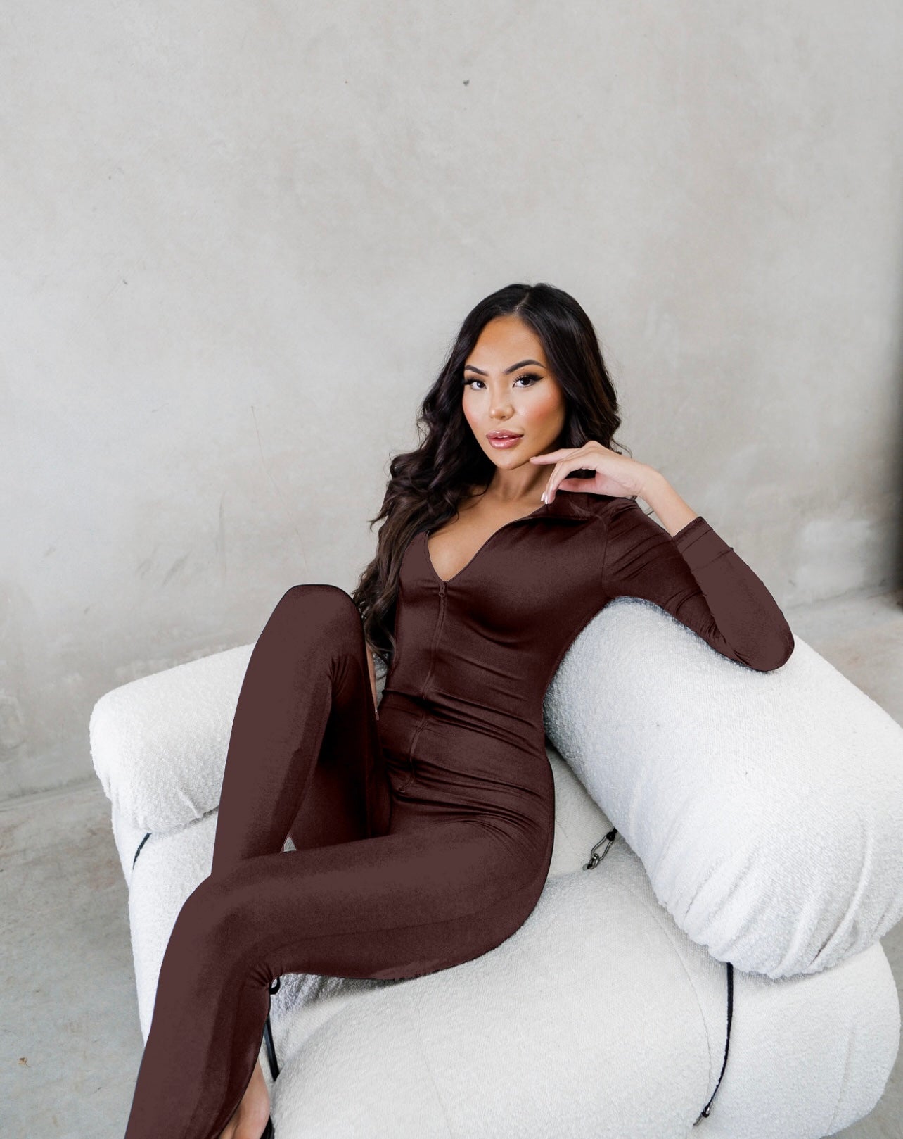 The Elle Jumpsuit - Hazelnut Latte