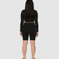 The Zara High Waisted Bike Shorts - Black Liquorice