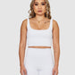 The Silva Crop Tank - White Dove