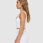 The Silva Crop Tank - White Dove