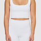 The Silva Crop Tank - White Dove