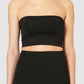 The Burcu Crop Bandeau - Black Liquorice