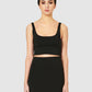 The Silva Crop Tank - Black Liquorice