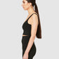 The Silva Crop Tank - Black Liquorice