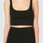The Silva Crop Tank - Black Liquorice
