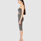 The Rose High Waisted Midi Skirt - Shark Grey
