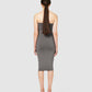 The Rose High Waisted Midi Skirt - Shark Grey