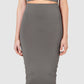 The Rose High Waisted Midi Skirt - Shark Grey