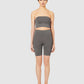 The Zara High Waisted Bike Shorts - Shark Grey