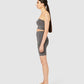 The Zara High Waisted Bike Shorts - Shark Grey