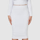 The Quinn Long Sleeve Crop Top - White Dove