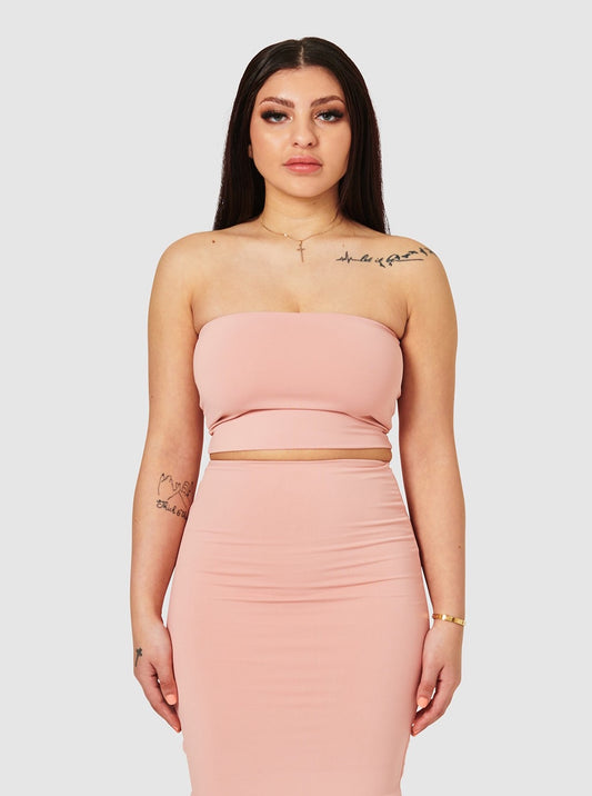 The Burcu Crop Bandeau - Pink Amethyst