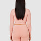 The Quinn Long Sleeve Crop Top - Pink Amethyst
