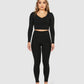 The Lauren High Waisted Leggings - Black Liquorice