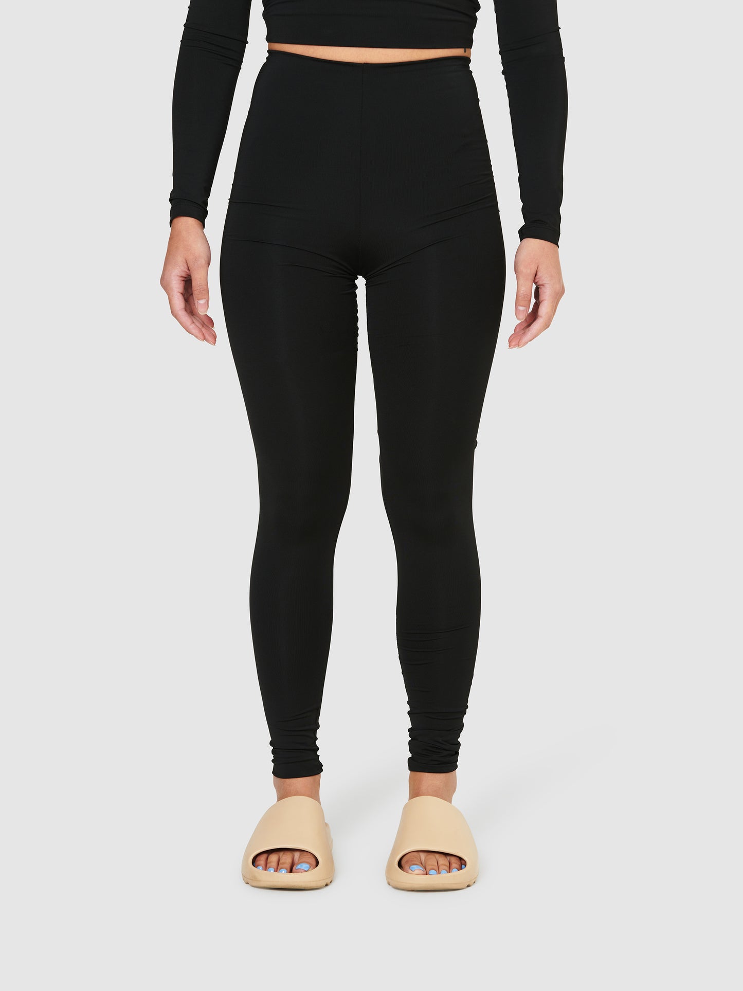 The Lauren High Waisted Leggings - Black Liquorice