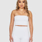 The Burcu Crop Bandeau - White Dove