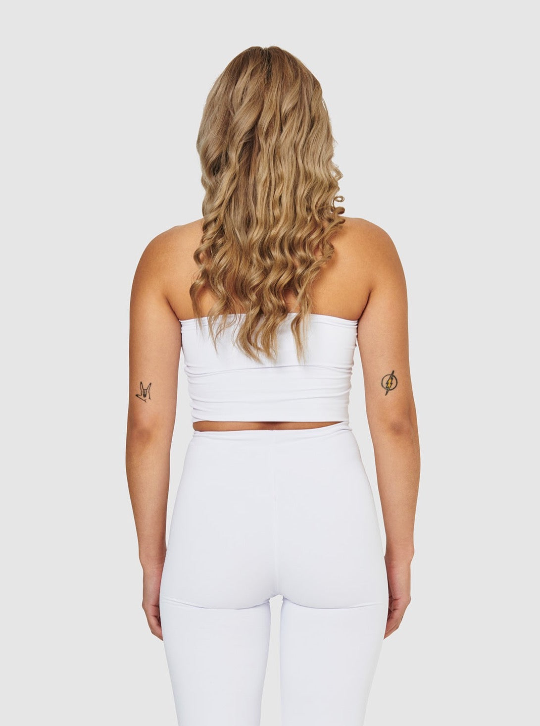 The Burcu Crop Bandeau - White Dove