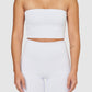 The Burcu Crop Bandeau - White Dove