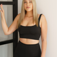 The Silva Crop Tank - Black Liquorice